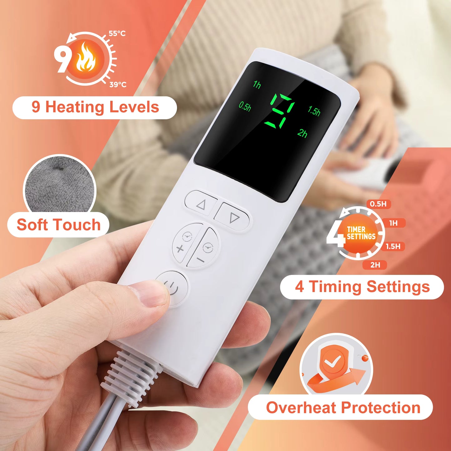 Ceinture Lombaire Chauffante Standard - Soulagement Rapide des Douleurs de Dos