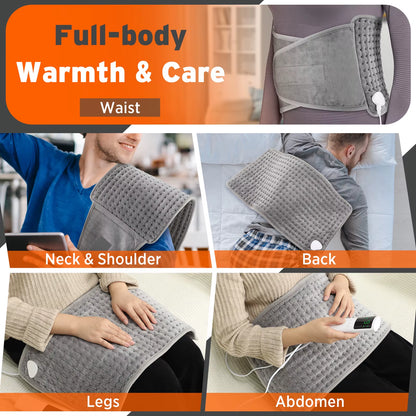Back Heating Support Belt Electric Waist Brace 9-Level Adjustable Temperature Warm Back Belt Abdomen Warmer Lumbar Support Pad